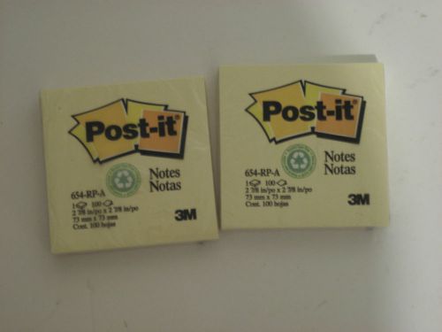 Post-it Notes Notepads, Yellow Unruled 3 x 3, Set of 2