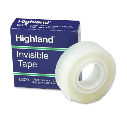 Highland invisible permanent mending tape 3/4&#034; x 1296&#034;1&#034; core clear for sale