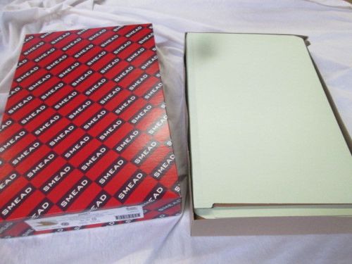 Box Smead 29861 Legal End Tab Classification Folders Wallet Fasteners Gray/Green