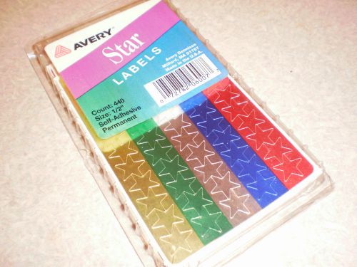 Avery Self-Adhesive Asst Color Foil Stars, 370 ct, GREAT FOR TEACHERS