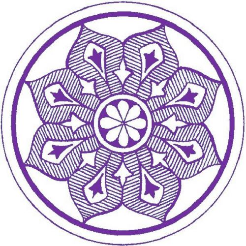 30 Custom Purple Floral Medallion Personalized Address Labels