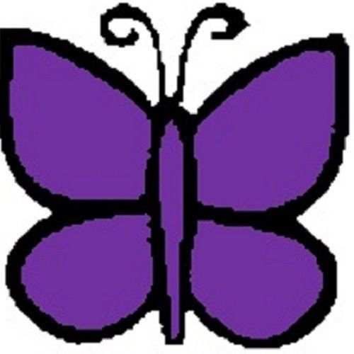 30 Custom Simple Purple Butterfly Personalized Address Labels