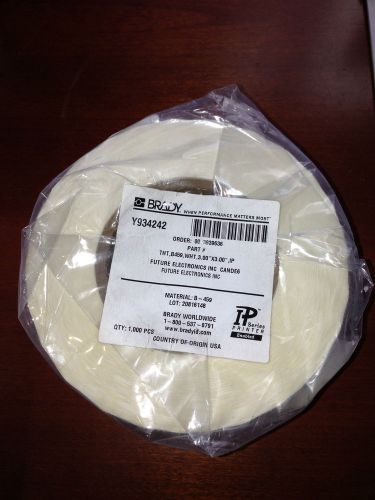 Brady Y934242 THT-3.0X3.0/B459 1000 pieces Thermal Labels