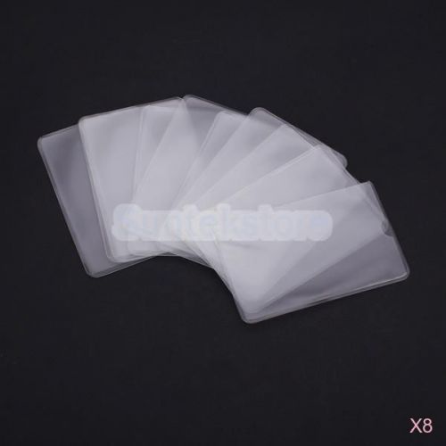 80pcs Dustproof Card Soft Plastic Clear Sleeves Protector Case Bag Holder Cover