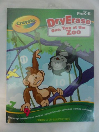 Dry Erase Learning Activity Workbook One, Two At The Zoo.  NEW!