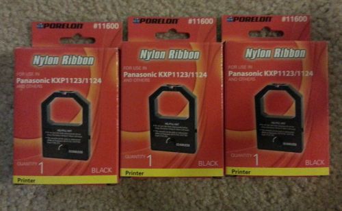 New 3 boxes Porelon Nylon Printer Ribbon for Panasonic KXP1123/1124 sealed 11600