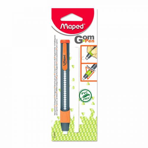 Maped gom eraser pen - 1x only orange body eraser pen for sale