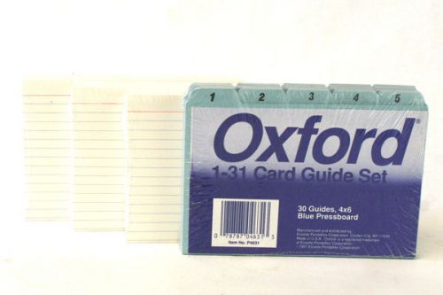 Lot Of Three Packages Of Lined 4 x Cards And 1 Package Of Oxford Card Guides