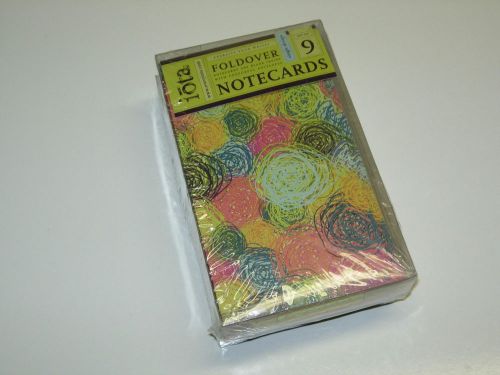 IOTA 9PK FOLDOVER BLANK NOTE CARDS WITH ENVELOPES 6X3.25