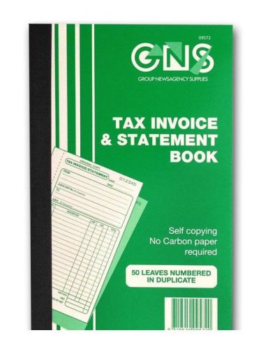 10 X 50 PAGES  INVOICE AND STATEMENT  BOOK A4 GNS 572 DUP 8X5 CARBONLES (00570)