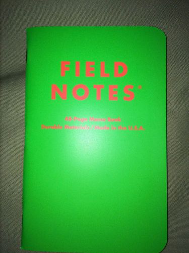 Field Notes Colors Unexposed Green
