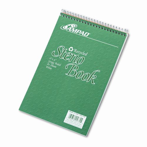 Ampad corporation envirotec recycled steno book, gregg rule, 6 x 9, 80 sheets for sale