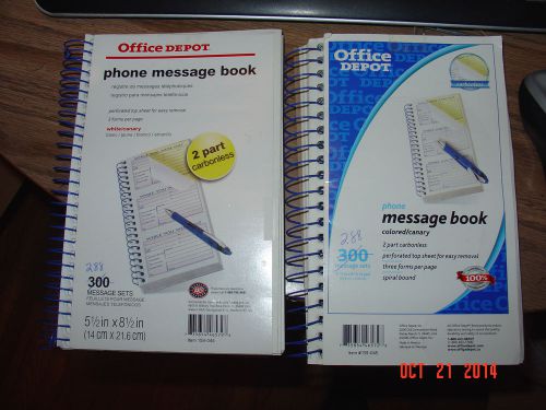 Office Depot Brand Phone Message Book (288 Count), Set Of 2 Books