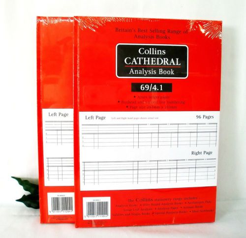 COLLINS Cathedral Analysis Book 69 series 69/4.1 69/4.2 Accounts Book x1