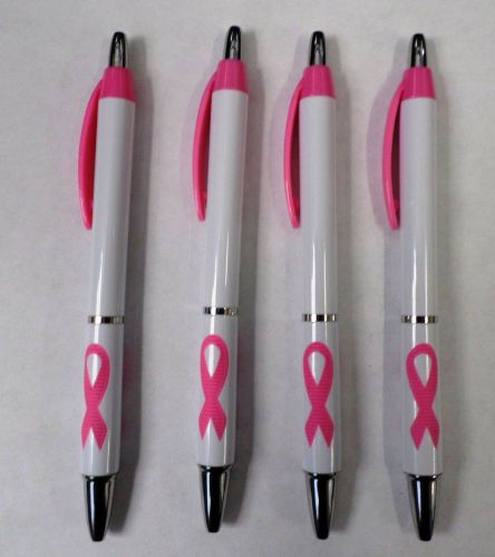 Pink Ribbon Grip Pens x 4 /New