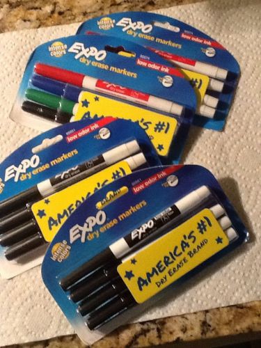 EXPO (4) 4 packs FINE Tip Dry eraser markers