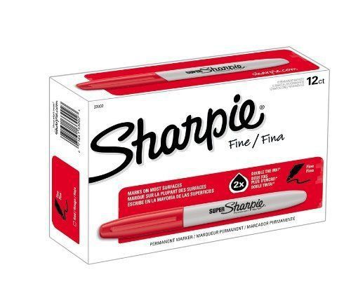 Sharpie Super Permanent Marker - Bold Marker Point Type - Red Ink (33002_40)