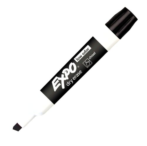Expo 2 Low Odor Dry Erase Marker, Chisel Tip, Black (Expo 80001) - 1 Each