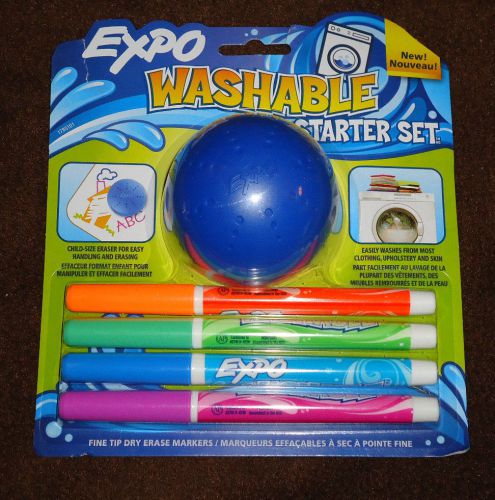 Expo washable fine tip dry erase markers 4 count with eraser for sale