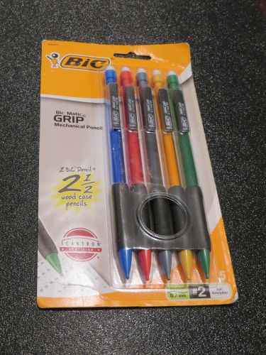 BIC Matic Grip Mechanical Pencil, Medium Point (0.7 mm), 5 Pencils
