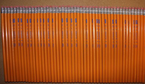 48 Vintage Unused Yellow Wood  No 2 Classic School Pencils Made In USA