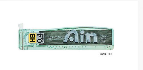PENTEL Ain Hi-Polymer 0.4 mm C254-HB refill leads for mechanical pencil,10 tube