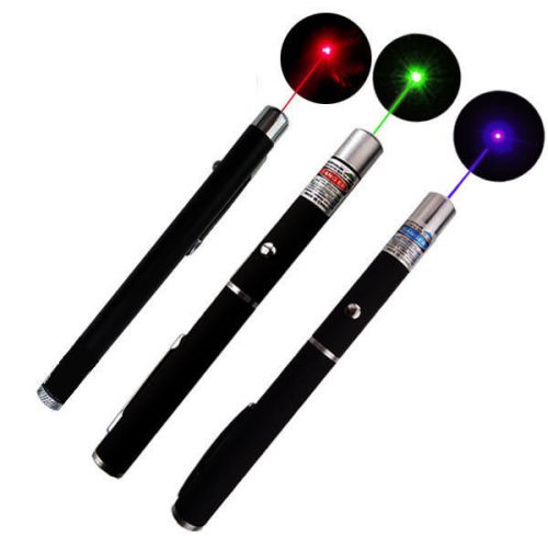 3x high power 5mw green + blue voilet + red lazer ray laser pointer pen from usa for sale