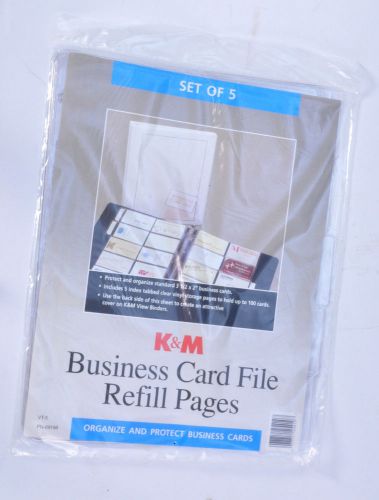 1 pack of vinyl business card holders for 3 ring binder-holds 100 cards unopened