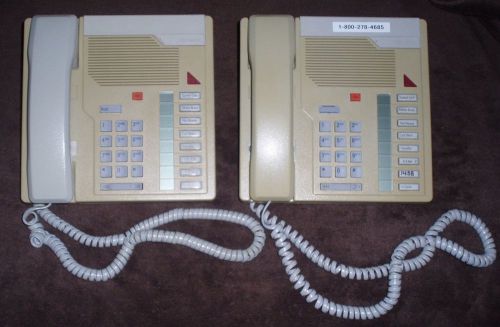 Lot of 2 Meridian Nortel M2008 Beige Display Telephone.
