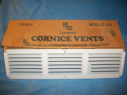 Cornice vents white aluminum  by lomanco model c-416 group of 12 new vents for sale