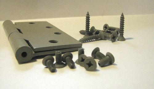 4 1/2&#034; door hinge gray (paintable) commercial grade heavy duty 4 pcs. free ship for sale