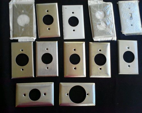 Misc. Lot of  Stainless Steel Covers- lot of 13 mostly Hubbell and Leviton