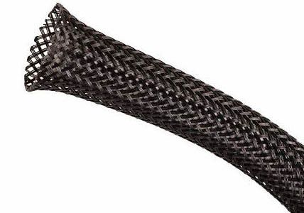 1&#034; black no-fray mesh sleeving - 18a14006 - 25 ft. spool for sale