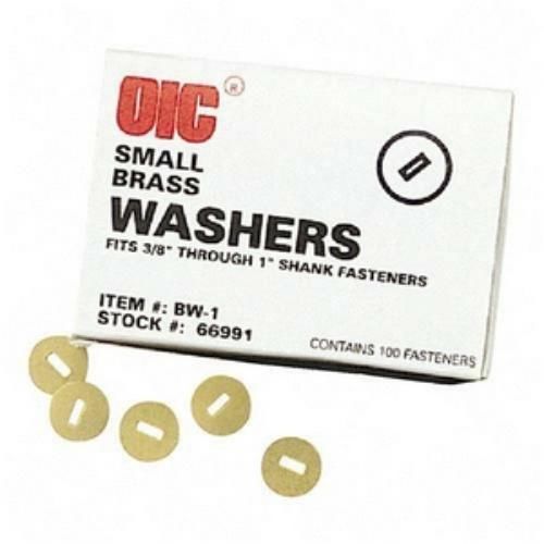 Oic Brass Washer - Large - 4&#034; Width - Brass - 100 / Box - Brass - (oic66992)