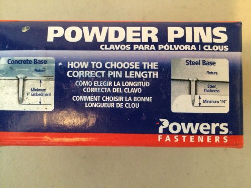 POWERS FASTNERS , Metal to Concrete .POWDER PINS 50026. 10 BOXES (1000 PINS)