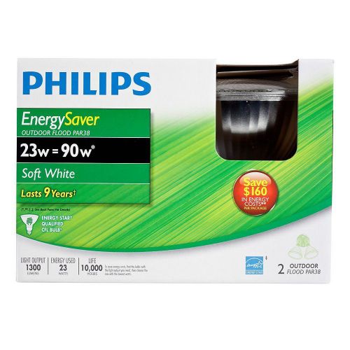 Philips 408922 Energy Saver Compact Fluorescent 23-Watt PAR38 Indoor/Outdoor Fl