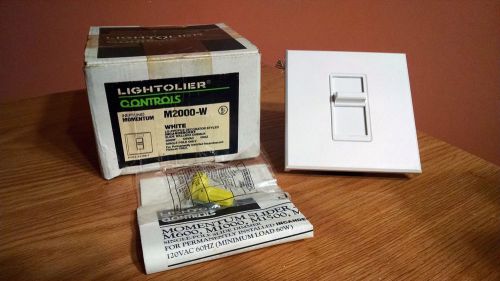 NEW Lightolier M2000 Incandescent Light Slide Dimmer Switch 2000W White Lutron