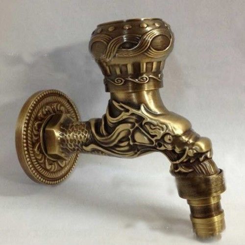 Copper Vintage Bump Dragon Shape Washing Machine/Mop Water Tap Faucet Tap