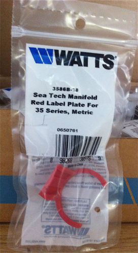 WATTS Red Label Plate