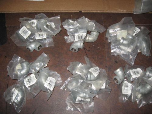 Lot of 40 1/4&#034; elbow 90 degree galvanized malleable fittings imported for sale