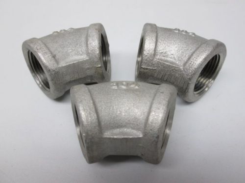 Lot 3 new camco 304 elbow pipe fitting 45 deg stainless 1 in d241236 for sale