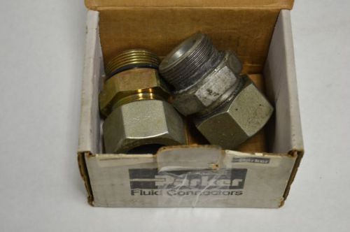 LOT 2 PARKER HYDRAULIC ADAPTER STRAIGHT FITTING 1-1/4IN NPT B247267