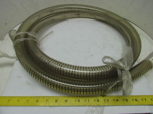 Wire Reinforced Clear Flexible PVC Hose 1&#034; ID 9&#039; Length K7130 Polywire 100 PSI