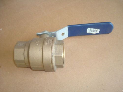 Nibco 1 1/2&#034; ball valve brass bronze~ t-fp600n 150 swp threaded for sale