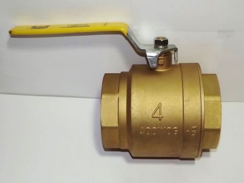 Mueller 107-831 brass 4&#034; ball valve 400 wog 1/4 turn design full port 2pcs new for sale