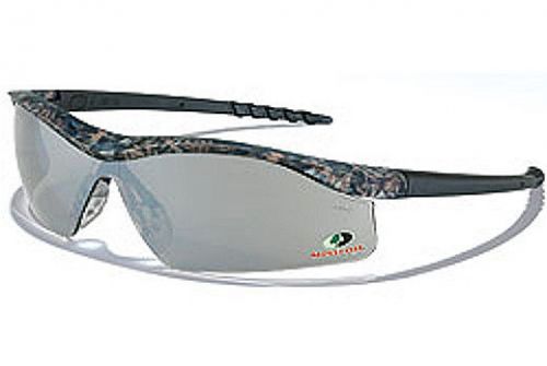 **MOSSY OAK SAFETY GLASSES*CAMO/SILVER MIRROR*FREE SHIPPING*2 CASES INCL**