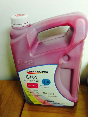 Challenger SK4 Solvent Ink Magenta (5 Liter) &#034;Same Day Shipping From USA&#034;