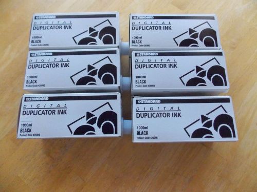 6 ea Standard Digital Duplicator Black Ink 4260HQ EDP Code 893511 SD Type IX