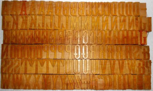 117 piece unique vintage letterpres wood wooden type printing blocks unused s941 for sale