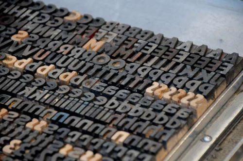 Rare letterpress wood printing blocks 432pcs 0.51&#034; wooden characters woodtype